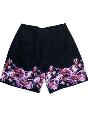 Givenchy SS14 Runway Flower Shorts Ricardo Tisci Floral Cotton Pleated AOP Sz 36